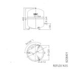 REFLEX "N 35" típusjelű membrános tágulási tartály, 35 literes, P 4,0 bar, szürke színben (8208401)