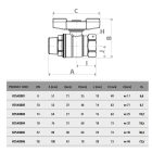 GIACOMINI  DN25 (1") golyóscsap, PN25, kvs=36,3; szárnyas fém fogantyúval, fix KB kivitel (R254X005)