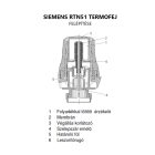 SIEMENS  termofej, normál kivitel, matt fehér színben,  M30x1,5 mm-es menetes csatlakozással (RTN51)