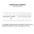 SIEMENS  termofej, normál kivitel, matt fehér színben,  M30x1,5 mm-es menetes csatlakozással (RTN51)