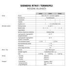 SIEMENS  termofej, normál kivitel, matt fehér színben,  M30x1,5 mm-es menetes csatlakozással (RTN51)