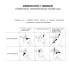 SIEMENS  termofej, normál kivitel, matt fehér színben,  M30x1,5 mm-es menetes csatlakozással (RTN51)