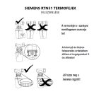 SIEMENS  termofej, normál kivitel, matt fehér színben,  M30x1,5 mm-es menetes csatlakozással (RTN51)